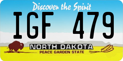 ND license plate IGF479