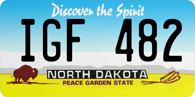 ND license plate IGF482