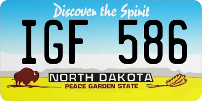 ND license plate IGF586