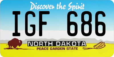 ND license plate IGF686