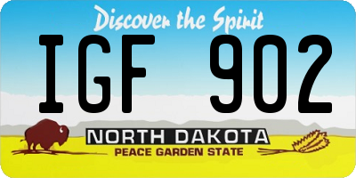ND license plate IGF902