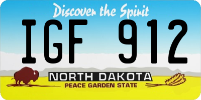 ND license plate IGF912