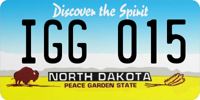 ND license plate IGG015