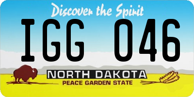 ND license plate IGG046