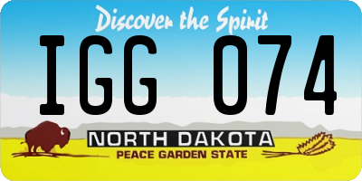 ND license plate IGG074
