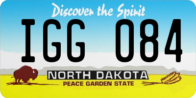 ND license plate IGG084