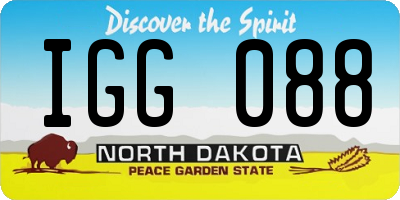 ND license plate IGG088