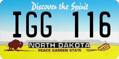 ND license plate IGG116
