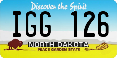 ND license plate IGG126