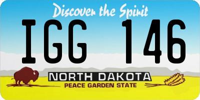 ND license plate IGG146