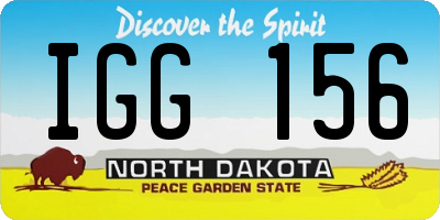 ND license plate IGG156