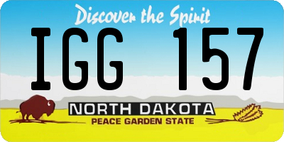 ND license plate IGG157