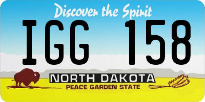ND license plate IGG158