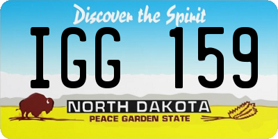 ND license plate IGG159