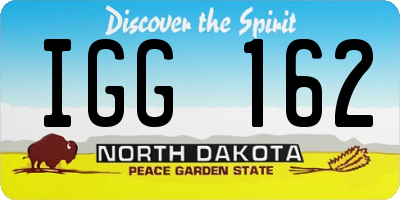 ND license plate IGG162