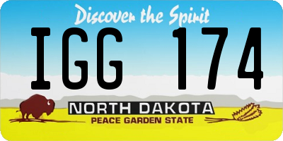 ND license plate IGG174