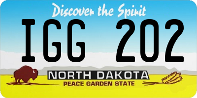 ND license plate IGG202