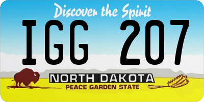 ND license plate IGG207