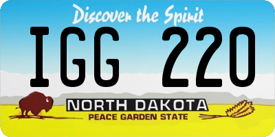 ND license plate IGG220