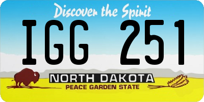 ND license plate IGG251