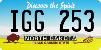 ND license plate IGG253