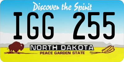 ND license plate IGG255