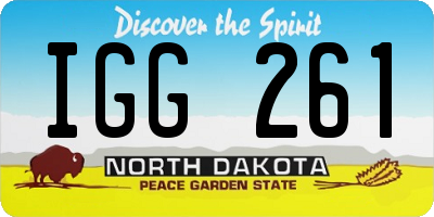 ND license plate IGG261