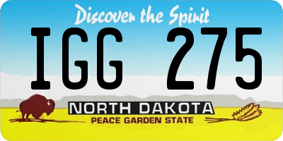 ND license plate IGG275
