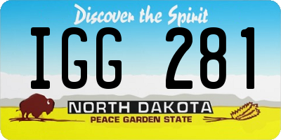 ND license plate IGG281