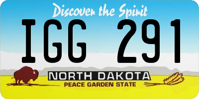 ND license plate IGG291