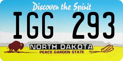 ND license plate IGG293