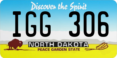 ND license plate IGG306