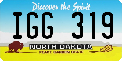 ND license plate IGG319