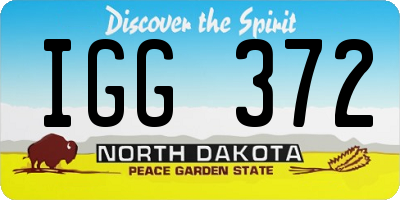 ND license plate IGG372