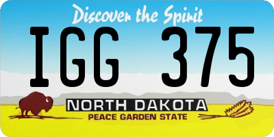 ND license plate IGG375