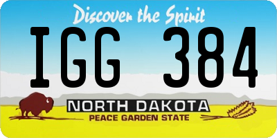 ND license plate IGG384
