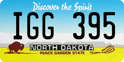 ND license plate IGG395