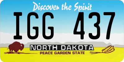 ND license plate IGG437