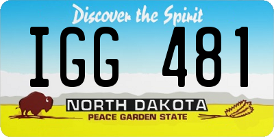 ND license plate IGG481