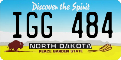 ND license plate IGG484