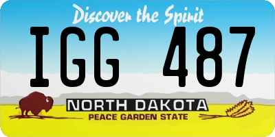 ND license plate IGG487