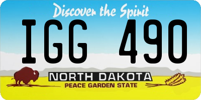 ND license plate IGG490
