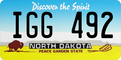ND license plate IGG492