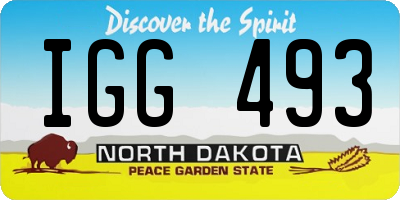 ND license plate IGG493