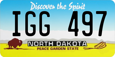 ND license plate IGG497