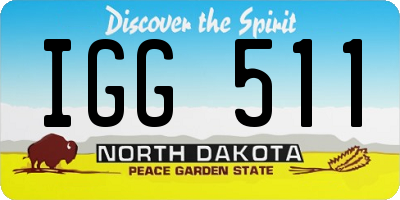 ND license plate IGG511