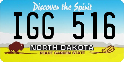 ND license plate IGG516