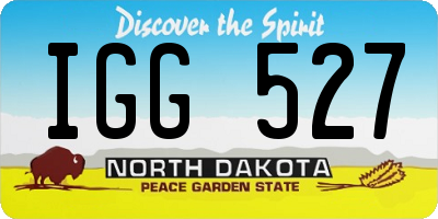 ND license plate IGG527