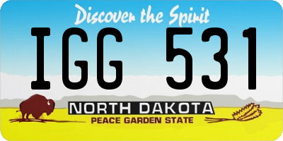 ND license plate IGG531