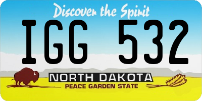 ND license plate IGG532